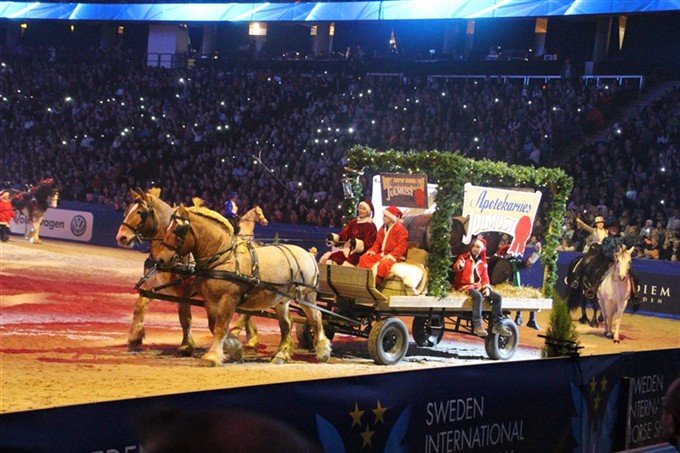 Marie-Louise Rungeg&aring;rd k&ouml;r par i julshowen